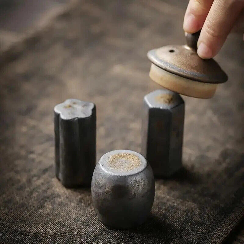 Ceramic Gold Glaze Pot Lid Pigmented Kung Fu Tea Accessories Japanese Bracket