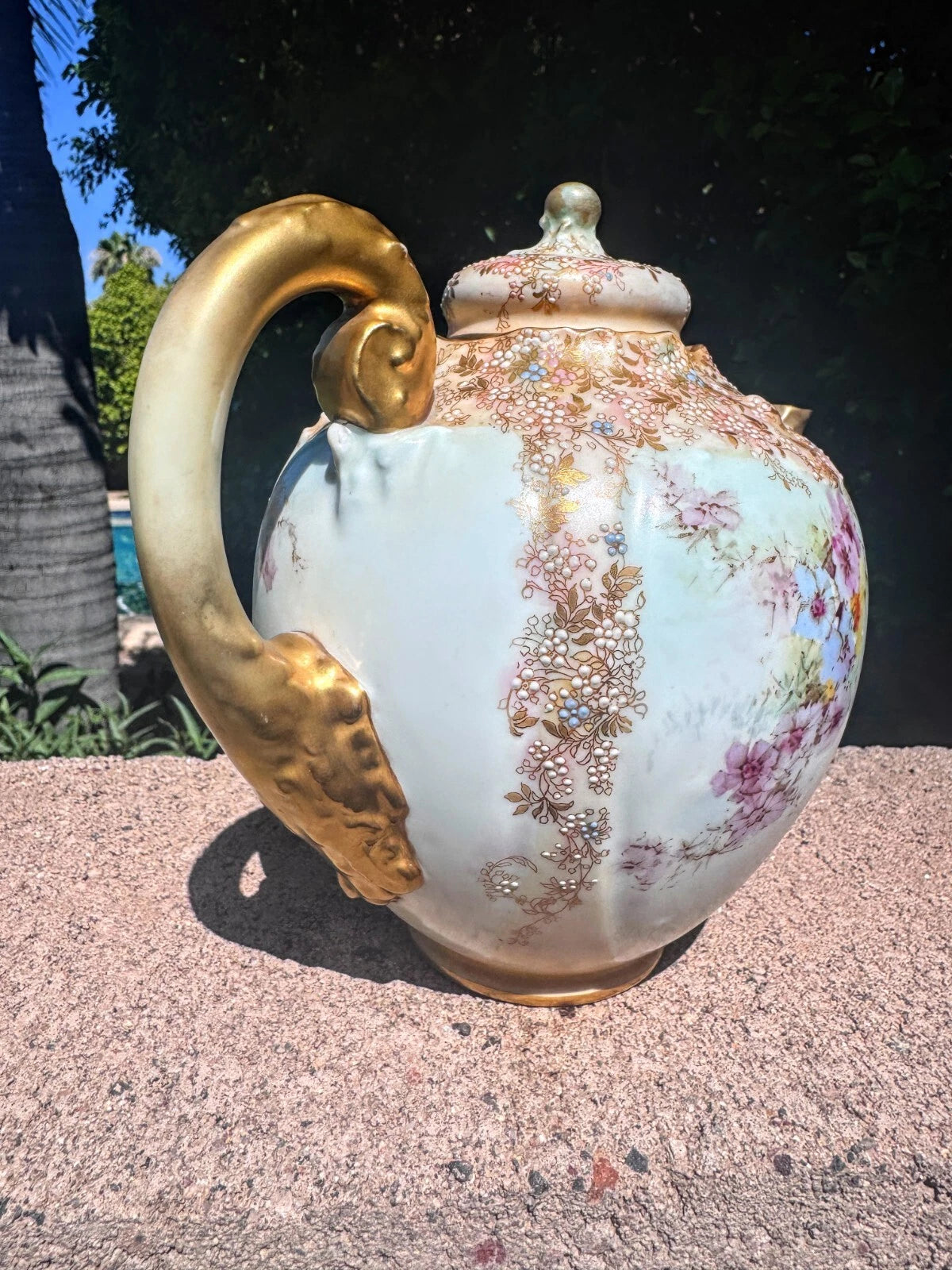 Antique Doulton Burslem Teapot Creamer Sugar Demitasse Cups 9 pcs 1891 GW-1217