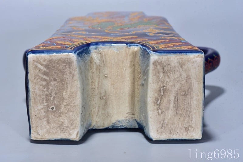 9.6"China Ming Dynasty enamel porcelain dragon loong pattern Wine Tea Pot Flagon