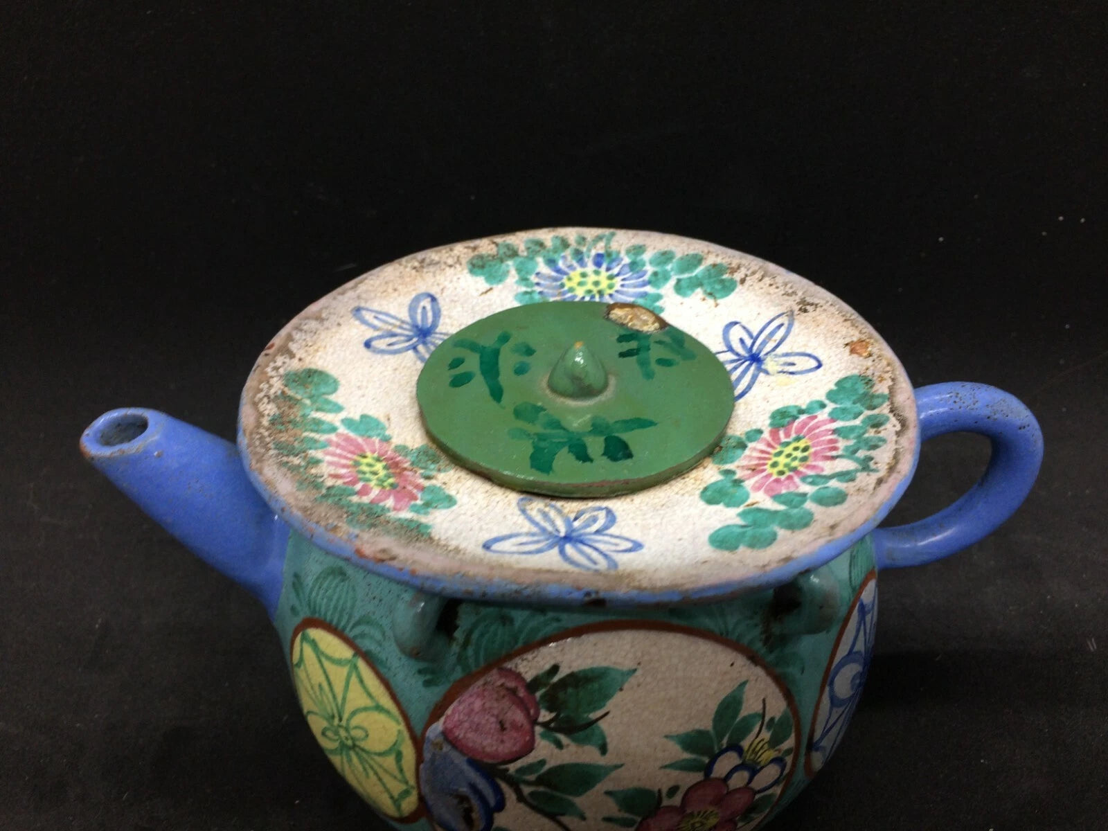 18th/19th Century Enameled Yixing Teapot