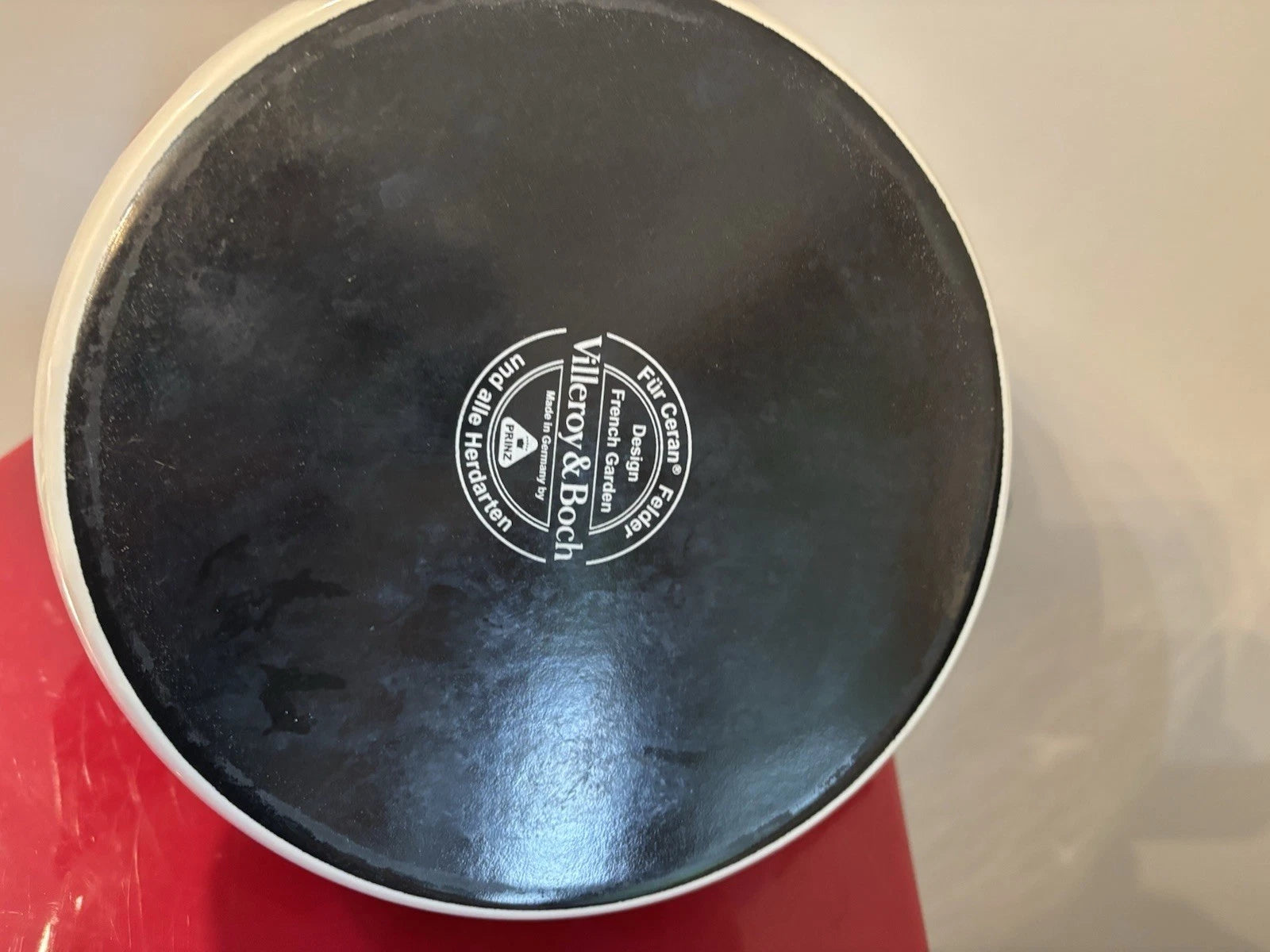 Billers & Boch French Garden Teapot. Enamel. Includes Lid And Whistler. 7” Base