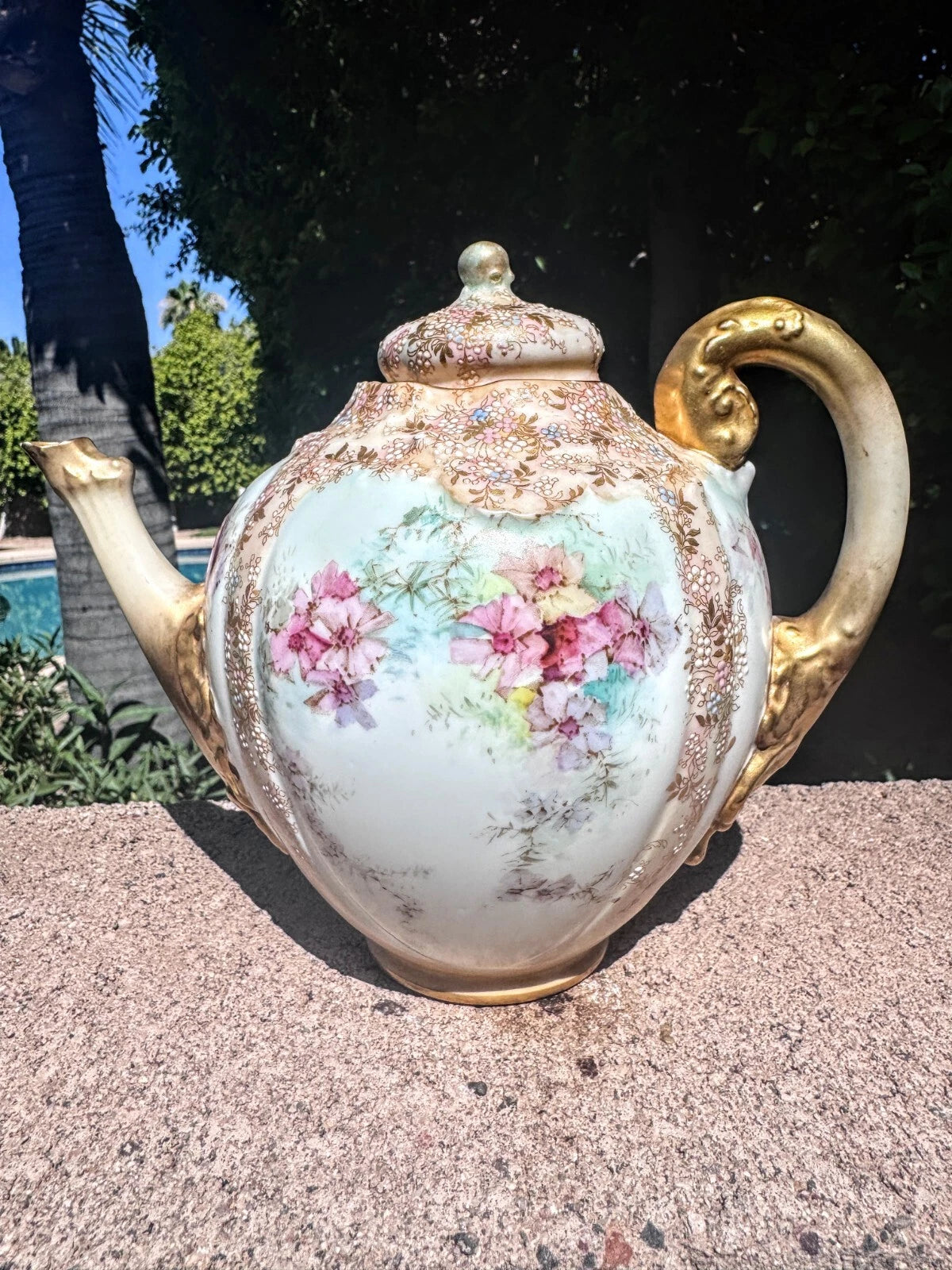 Antique Doulton Burslem Teapot Creamer Sugar Demitasse Cups 9 pcs 1891 GW-1217