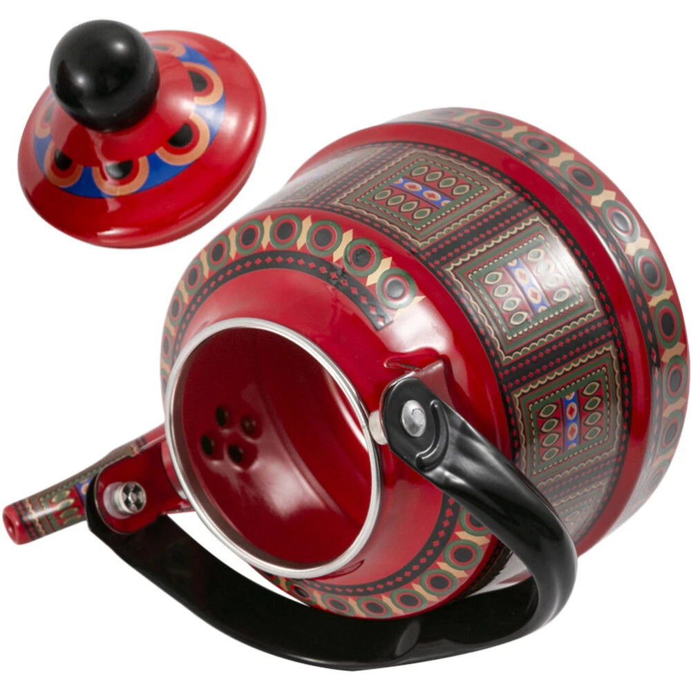 2 Count Enamel Teapot Woman Retro for Stovetop Porcelain Kettle Coffee