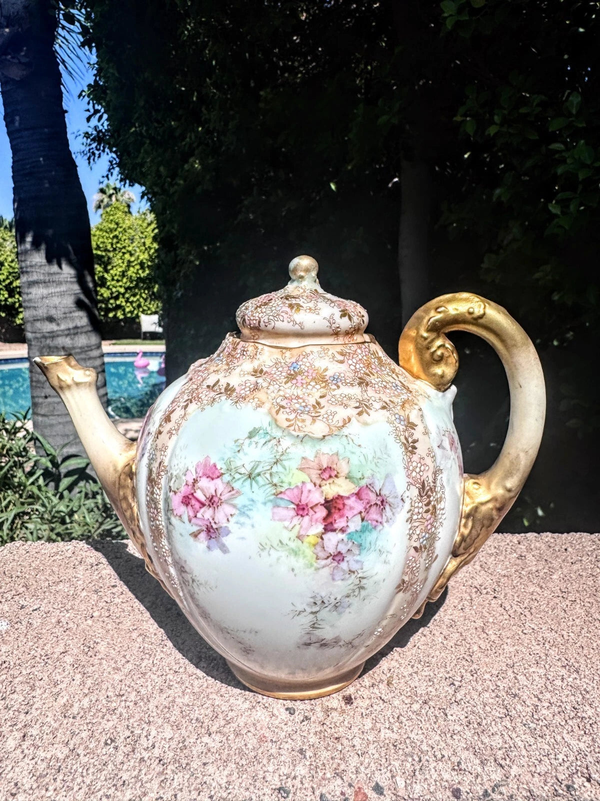 Antique Doulton Burslem Teapot Creamer Sugar Demitasse Cups 9 pcs 1891 GW-1217