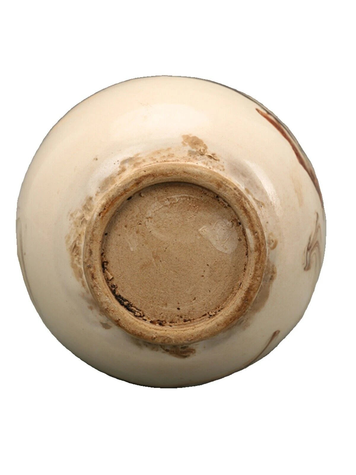 7.8"China CiZhou Kiln Porcelain Is Huairen Kiln Gnarled Enamel Yu Hu Chun Vase 4