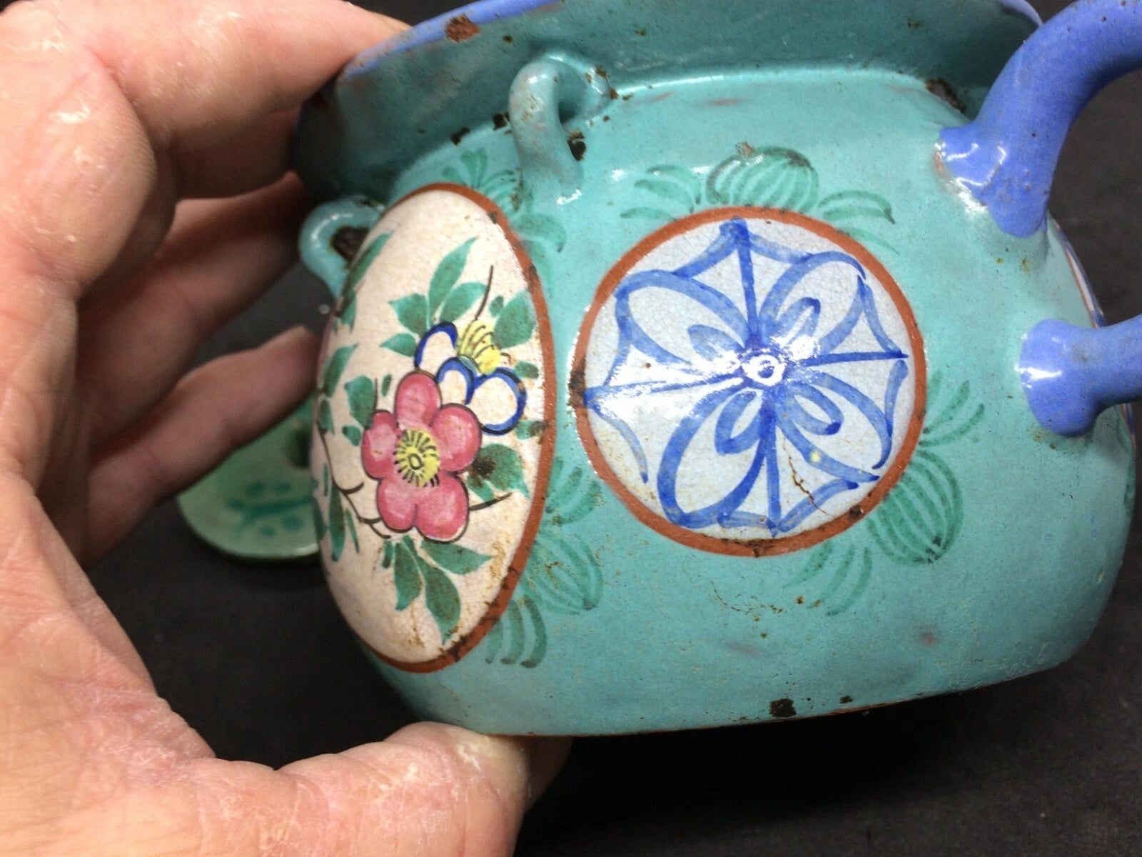 18th/19th Century Enameled Yixing Teapot