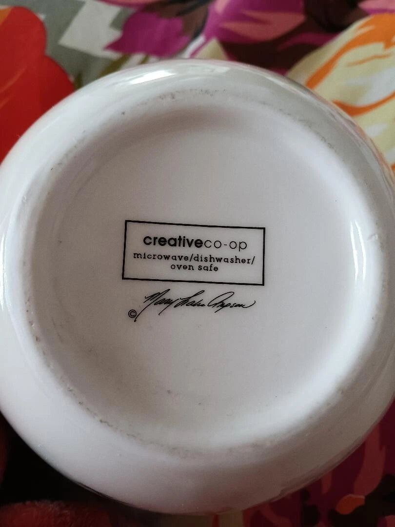 **Vintage Creative Co-op Artist Mary Lake Ampson Ceramic Teapot~Bird & Bee**