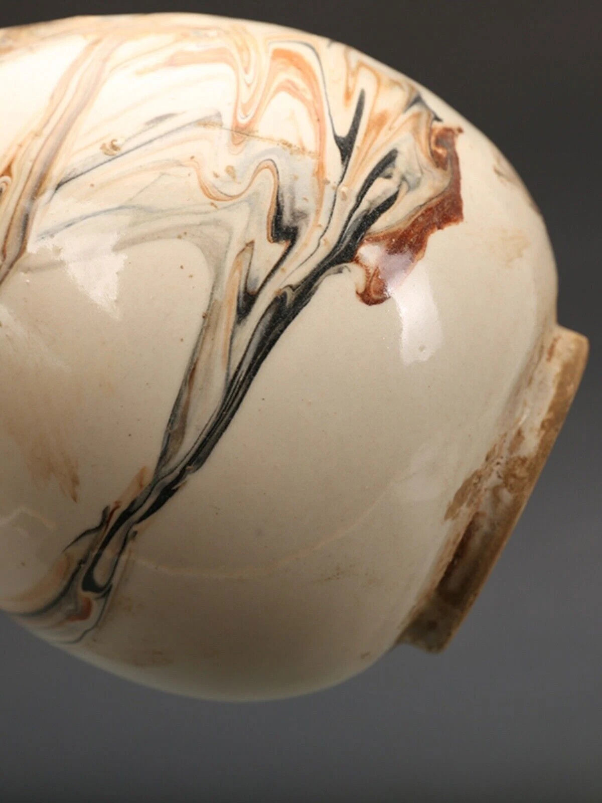 7.8"China CiZhou Kiln Porcelain Is Huairen Kiln Gnarled Enamel Yu Hu Chun Vase 4