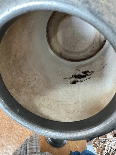 Antique Graniteware and Enamel Coffee Pot / Teapot with Lid