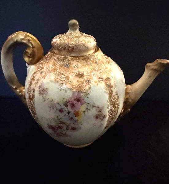 Antique Doulton Burslem Teapot Creamer Sugar Demitasse Cups 9 pcs 1891 GW-1217