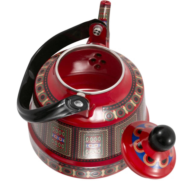 2 Count Enamel Teapot Woman Retro for Stovetop Porcelain Kettle Coffee