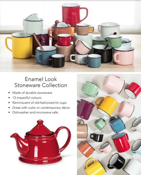 Abbott Collection Enamel Look Ceramic Teapot - Mint Green, 9 inches L, Green