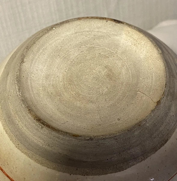 Antique Japanese Yellow Ware Ceramic Famille Rose Raised Enamel Teapot Signed