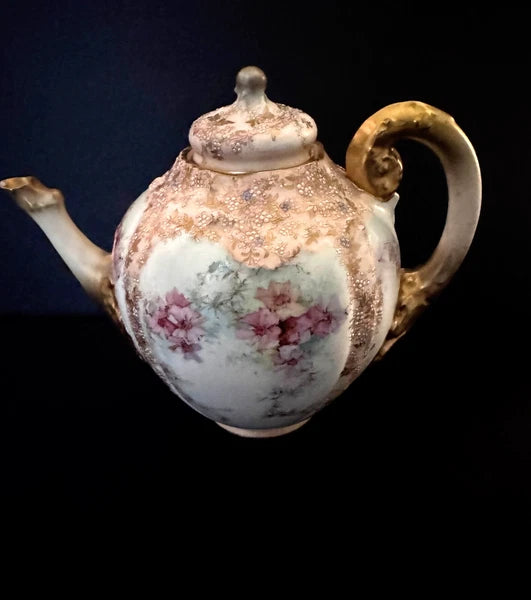 Antique Doulton Burslem Teapot Creamer Sugar Demitasse Cups 9 pcs 1891 GW-1217