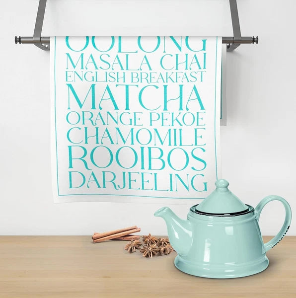 Abbott Collection Enamel Look Ceramic Teapot - Mint Green, 9 inches L, Green