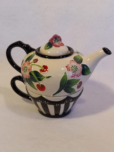 Blue Sky Enamel Style Teapot / Mug Combo 2015