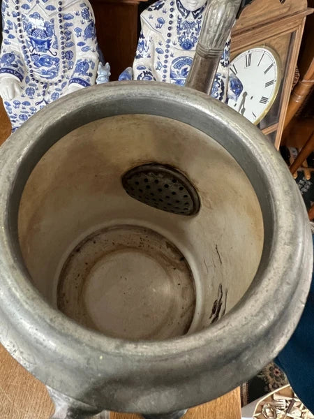 Antique Graniteware and Enamel Coffee Pot / Teapot with Lid