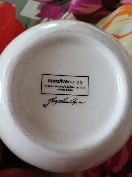 **Vintage Creative Co-op Artist Mary Lake Ampson Ceramic Teapot~Bird & Bee**