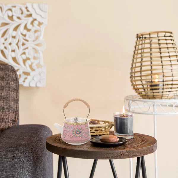 3 Count Enamel Teapot Travel Porcelain Pots Chinese Style Kettle