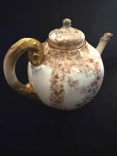 Antique Doulton Burslem Teapot Creamer Sugar Demitasse Cups 9 pcs 1891 GW-1217