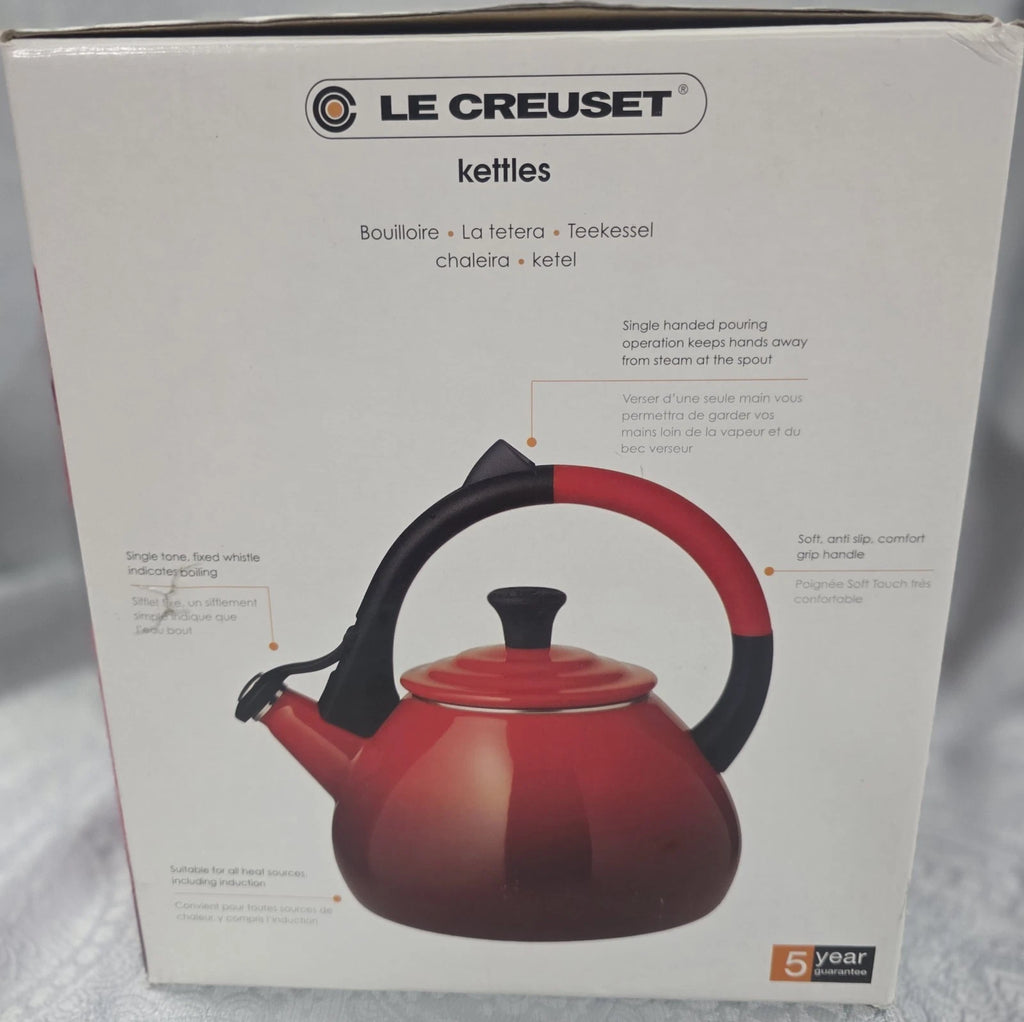 LE CREUSET  Orange Kettle 1.6 qt Tea Pot Enamel Oolong Kettle color volcanic New