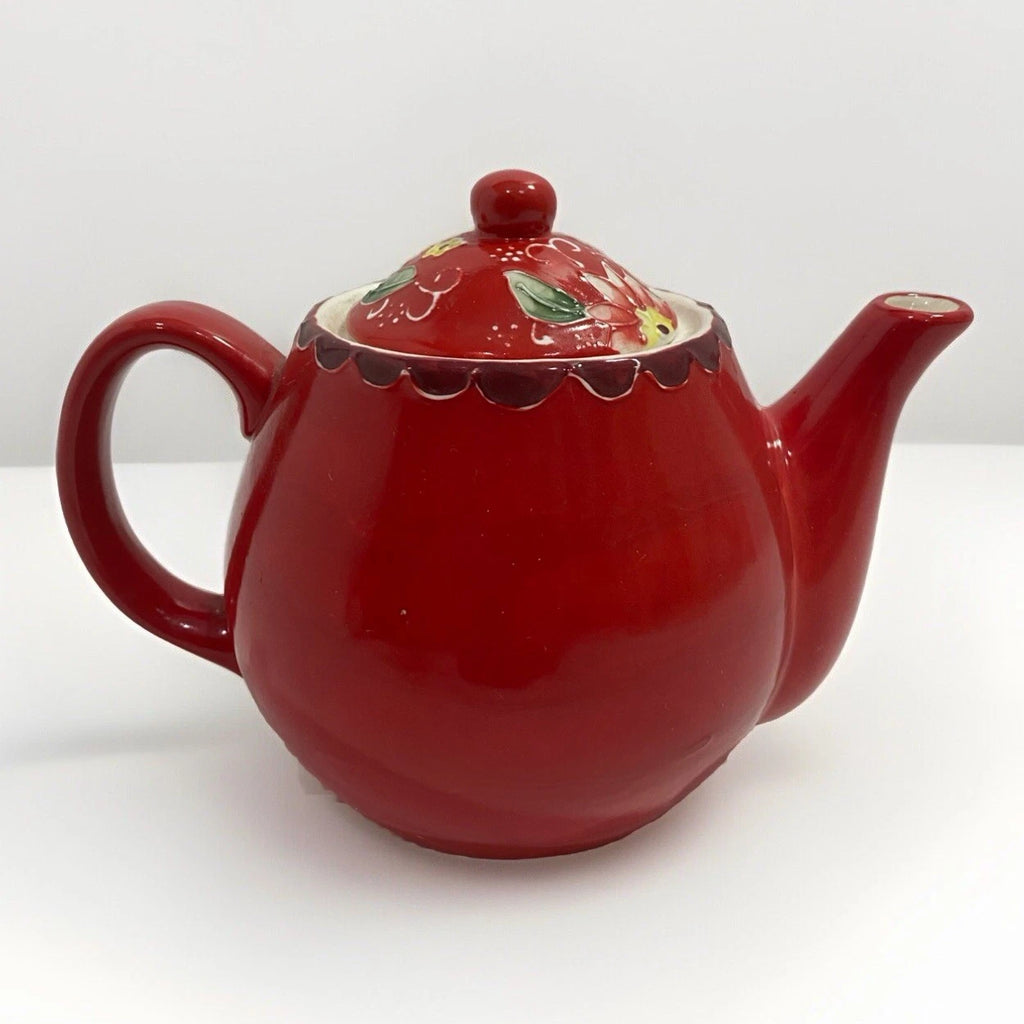 T2 Teapot Flower Power Red