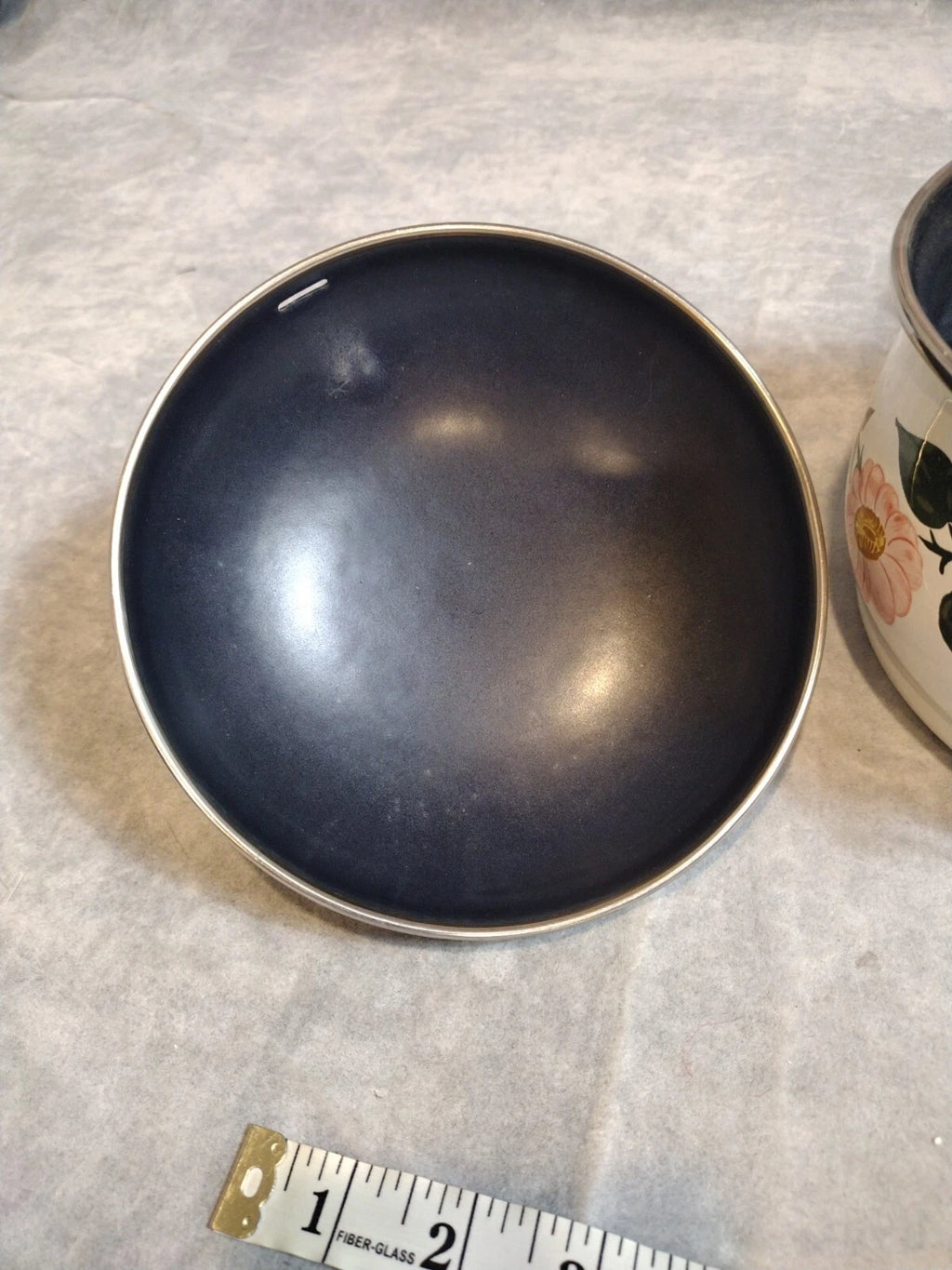 VTG, Villeroy & Boch, "Wild Rose" Enamel, Metal, Tea Pot, Kettle, With Lid