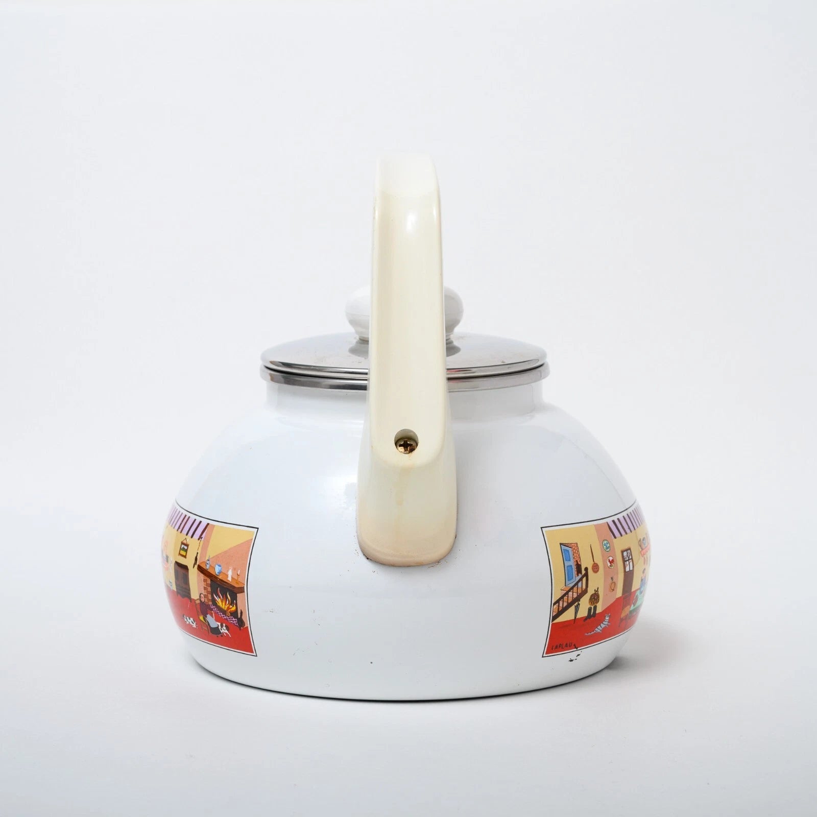 Villeroy & Boch Naif Enamel Tea Pot - Rare Vintage German Kettle Gérard Laplau