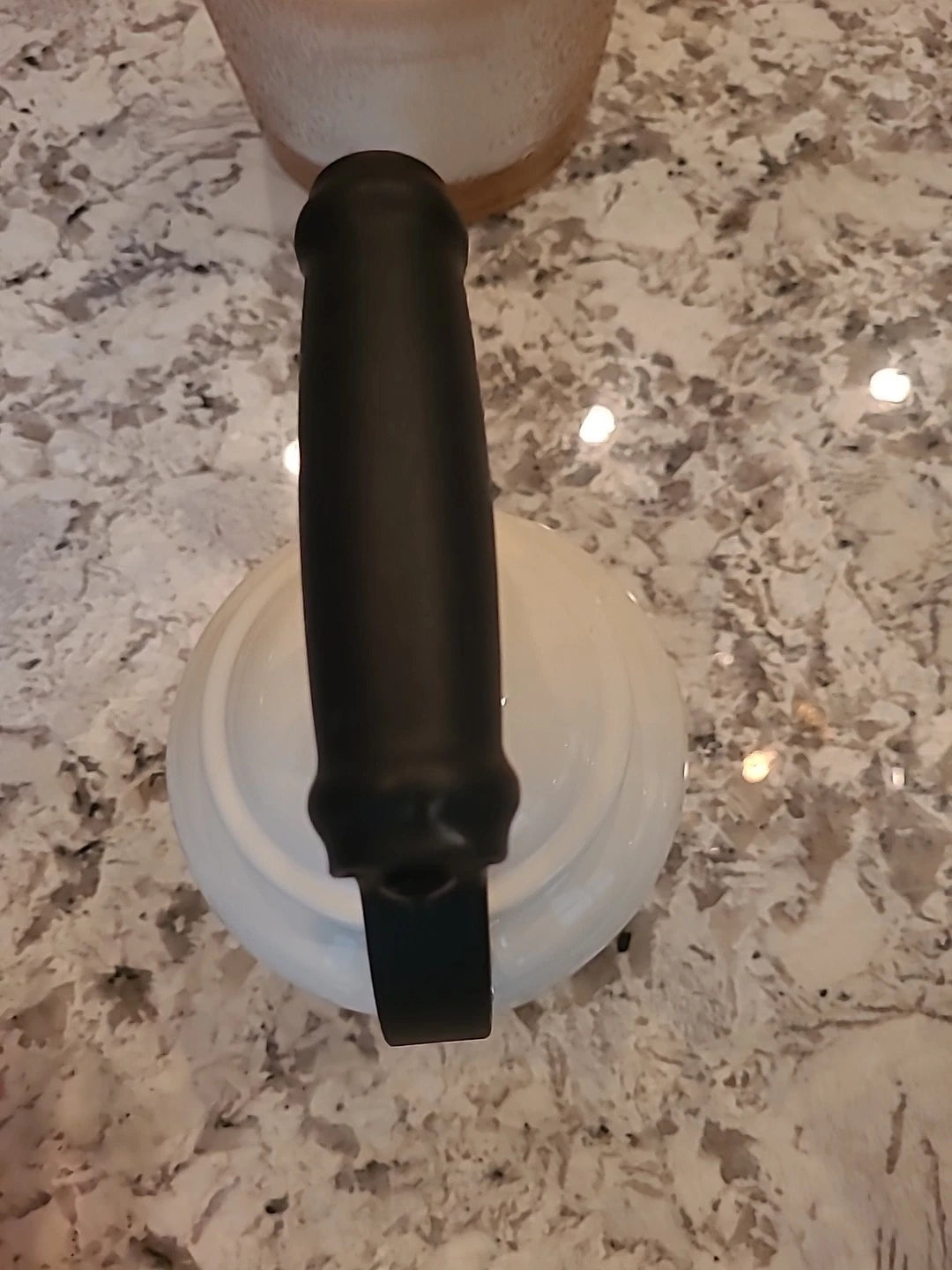 Le Creuset 2.2 Quart 2 Liter Whistling Tea Kettle White Enameled Steel