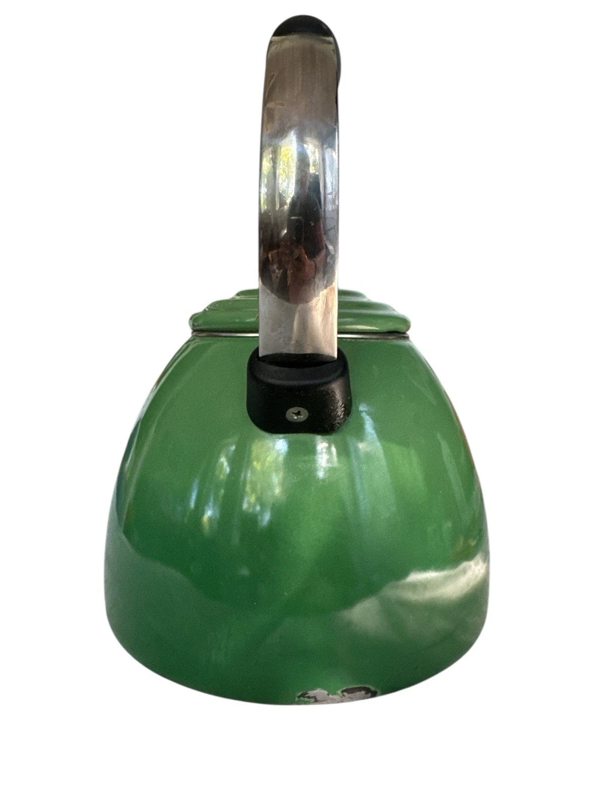 Le Creuset Halo Lime Green Enameled Tea Kettle Green Whistling