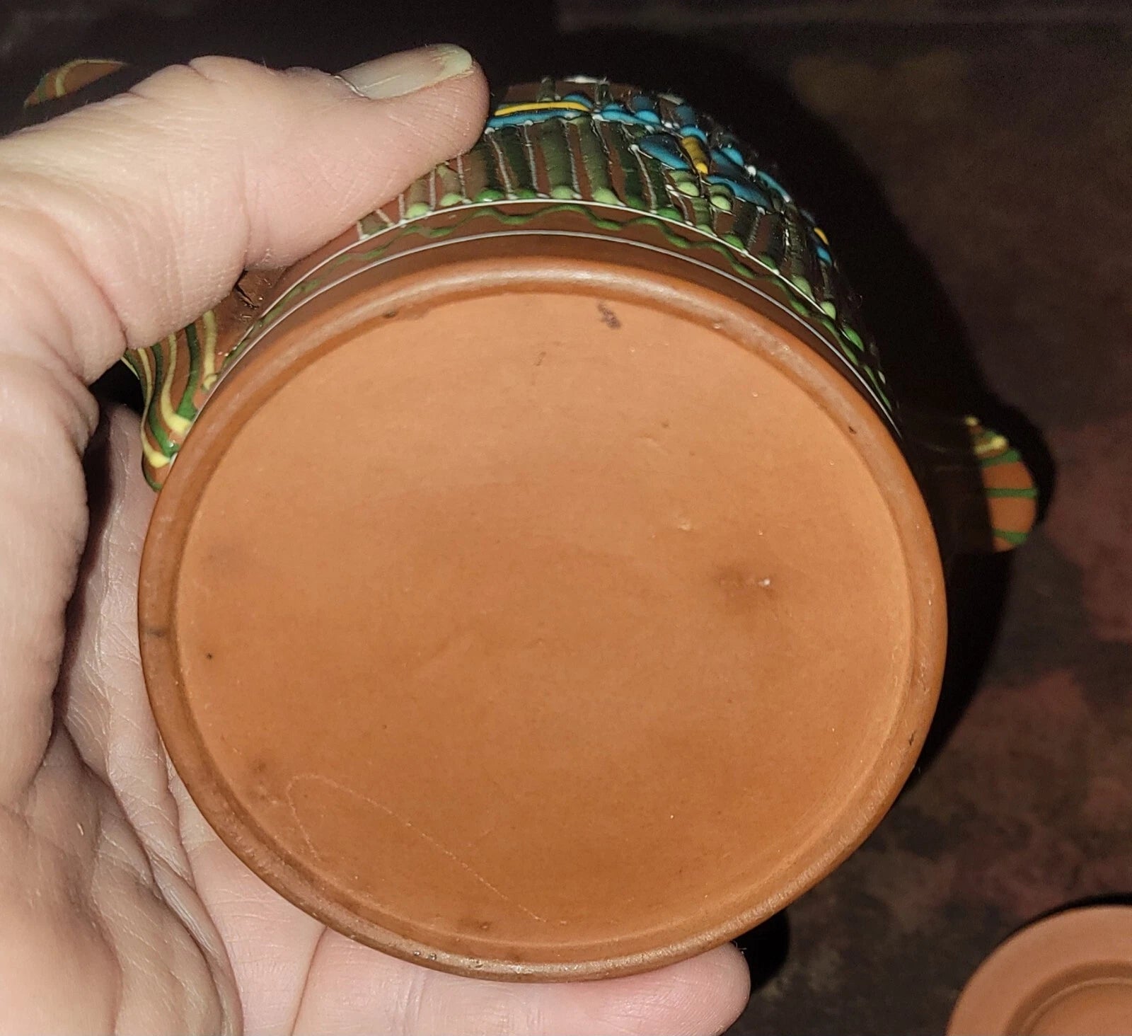 Vintage Chinese Enameled Moriage Decorated Yixing Teapot