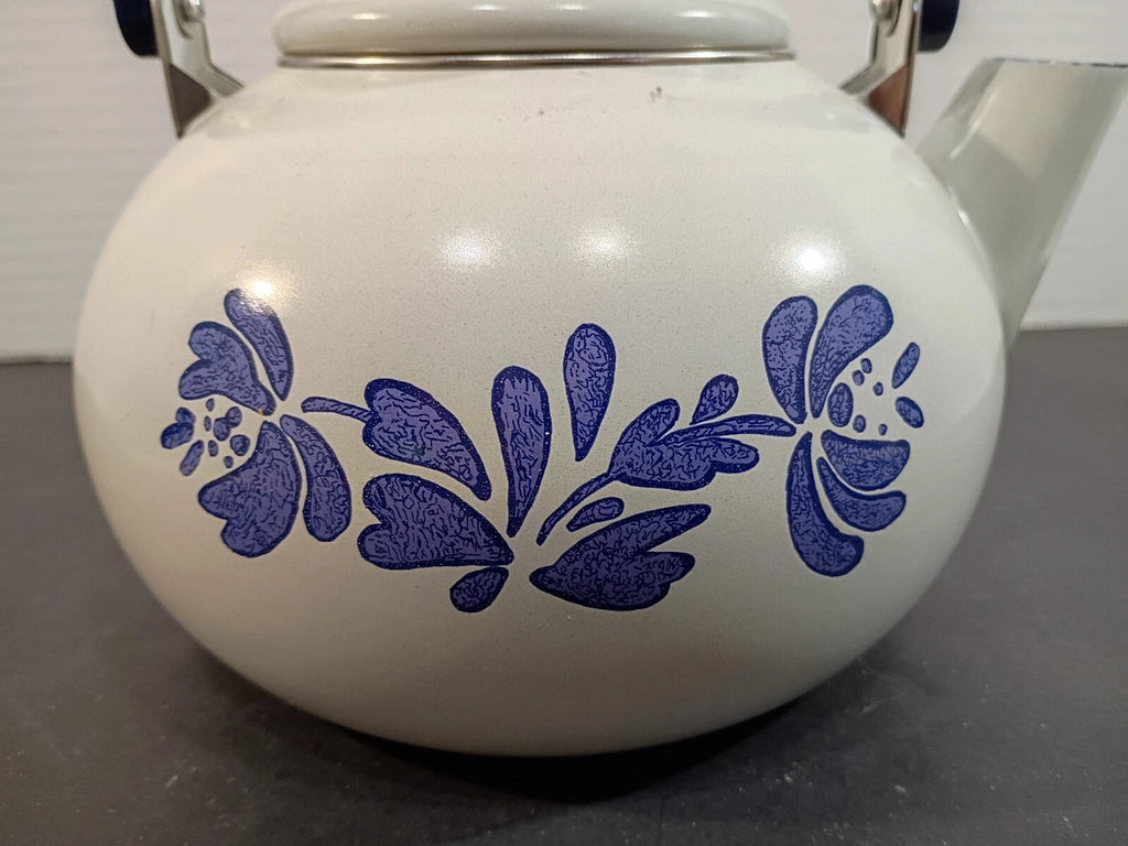 VTG Pfaltzgraff Yorktown enamel on metal Teapot VGC