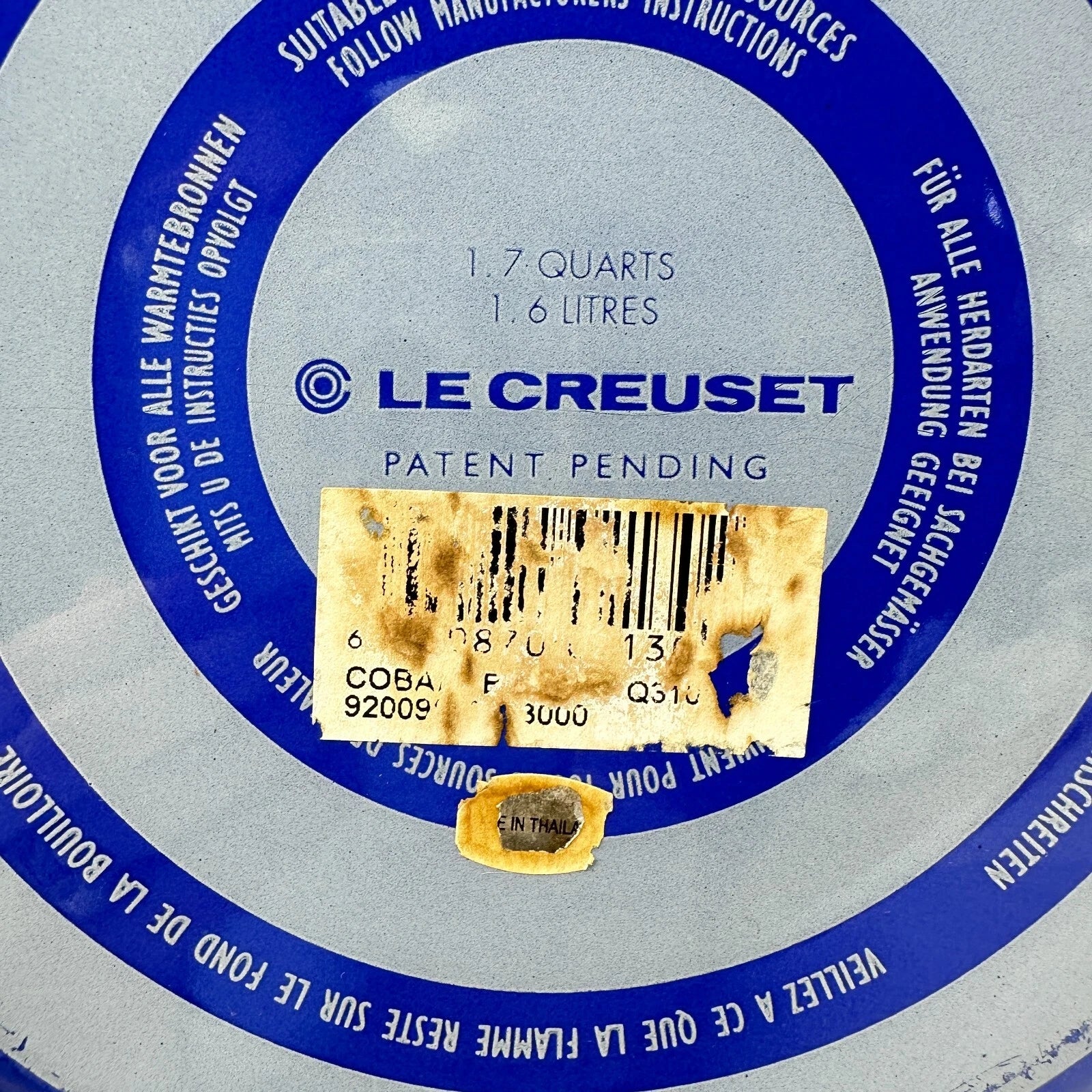 Le Creuset Classic Kettle Teapot Enamel On Steel Blue 1.7 Quarts Missing Parts