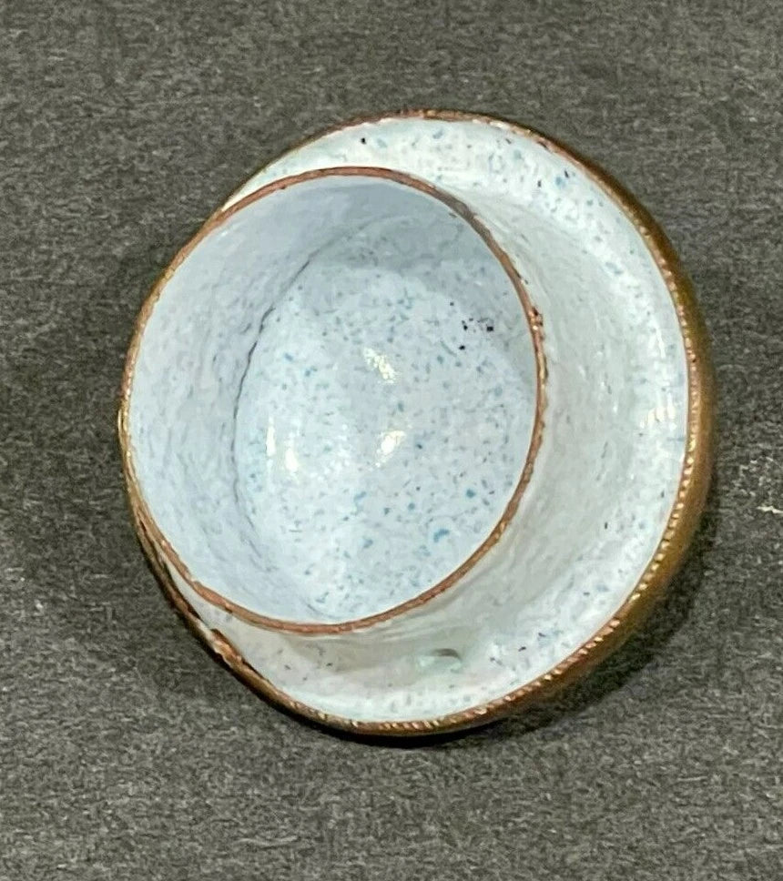 Miniature Enamel Handpainted Teapot - Butterflies - Unsigned