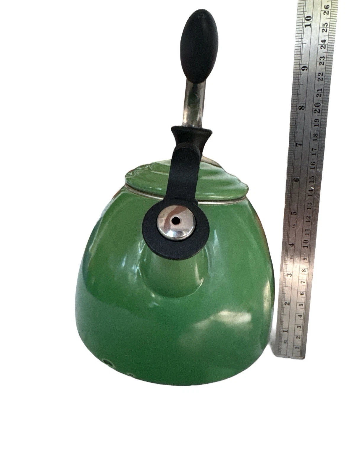 Le Creuset Halo Lime Green Enameled Tea Kettle Green Whistling