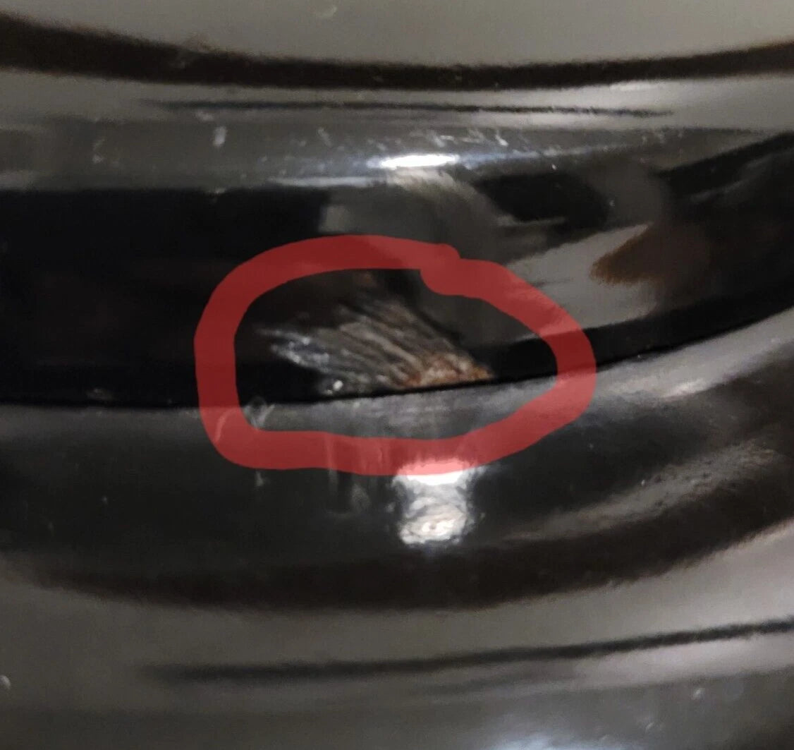 Vintage Copco-Style Black Enamel Tea Kettle Unbranded With Wood Handle & Knob