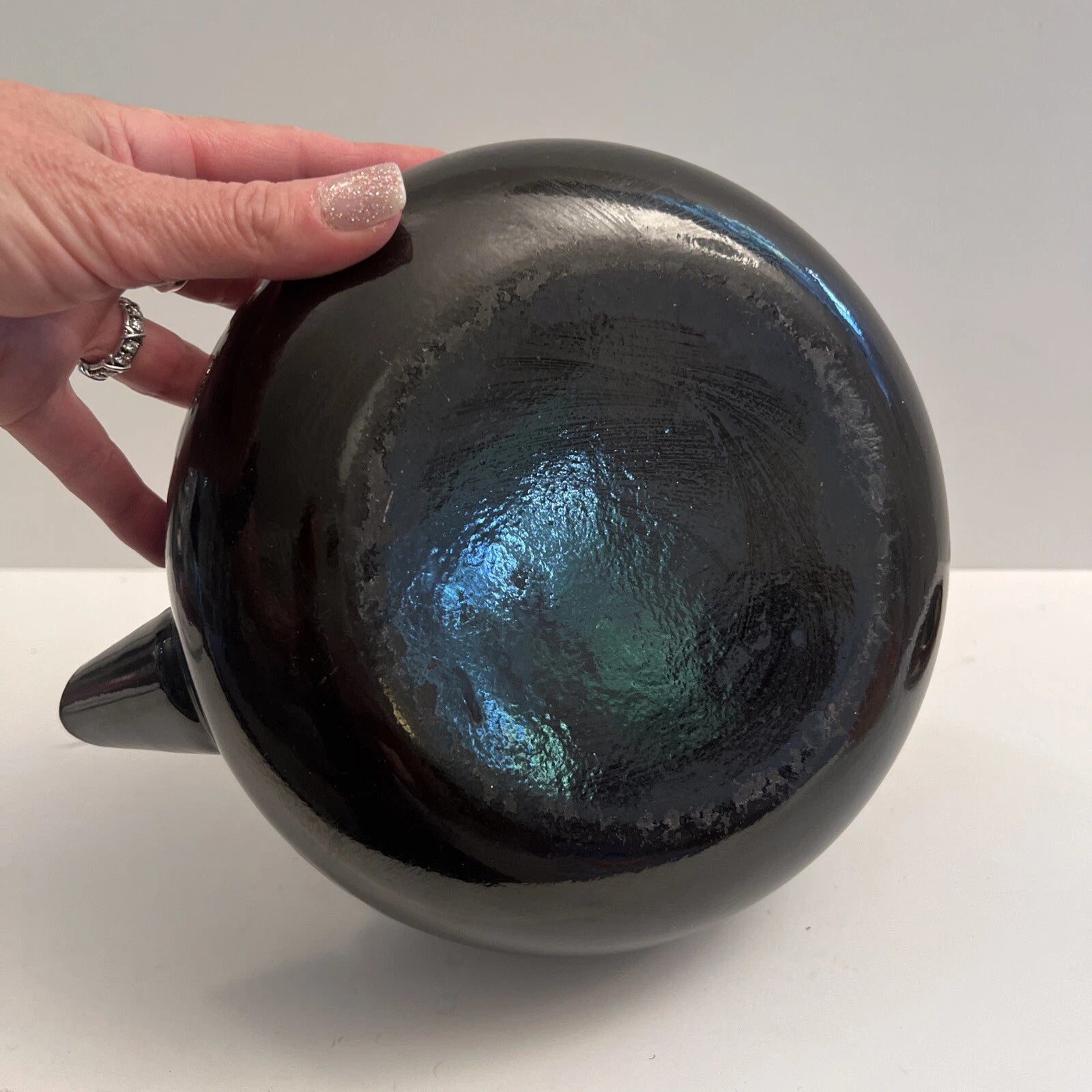 Mid-century Modern West Bend USA Le Provencal Enamel Tea Pot Water Kettle Xlnt!