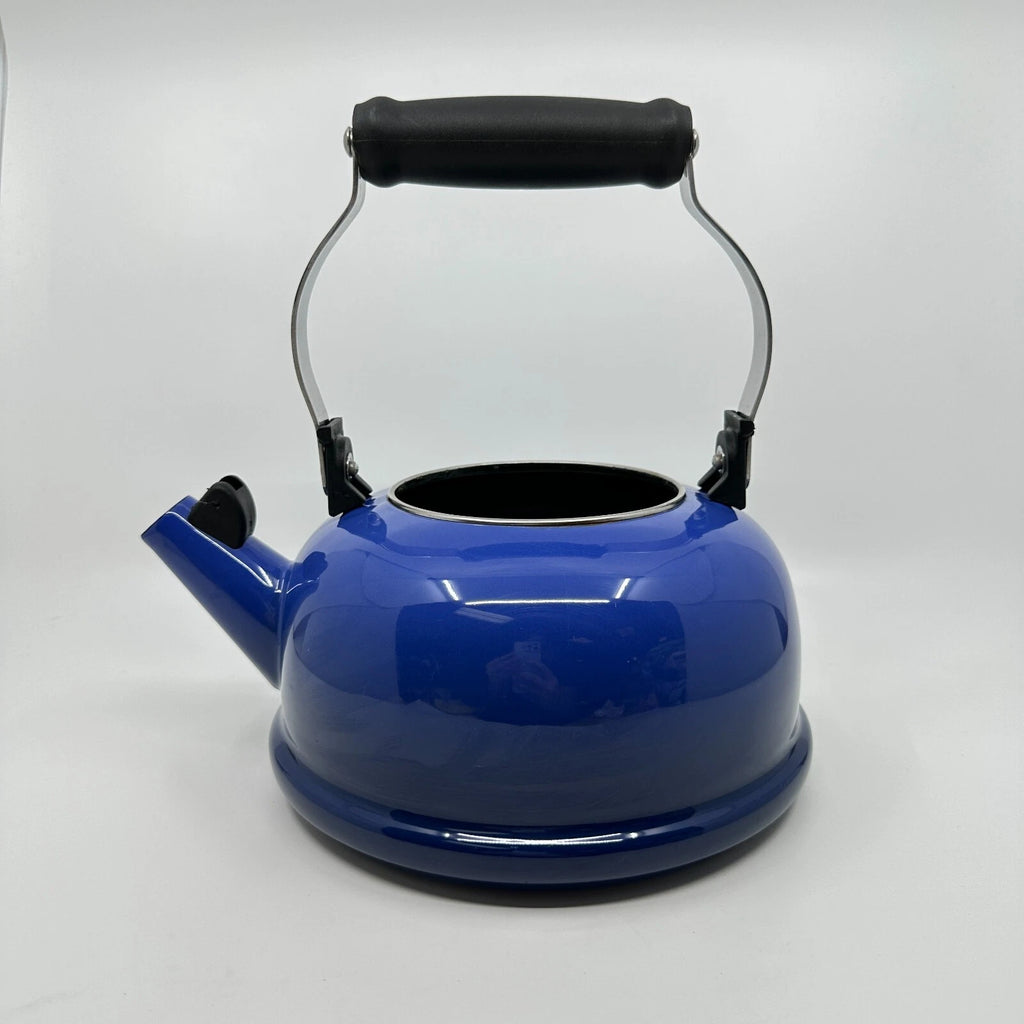 Le Creuset Classic Kettle Teapot Enamel On Steel Blue 1.7 Quarts Missing Parts