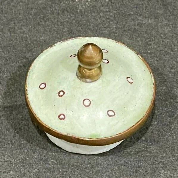 Miniature Enamel Handpainted Teapot - Butterflies - Unsigned