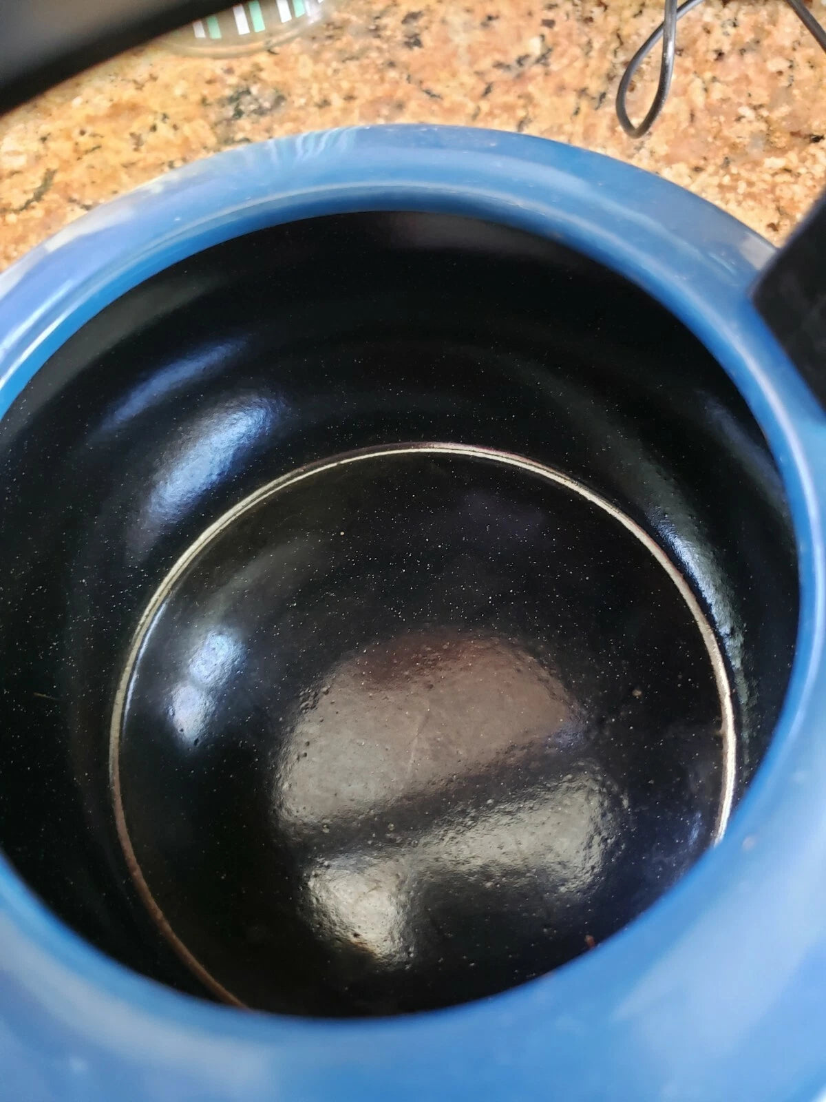 Kamenstein Vintage Enamel Blue Tea Kettle Whistling Cute Teapot Made in Japan