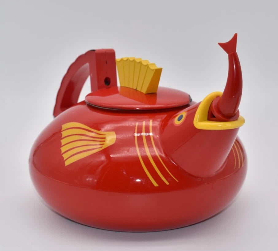 Vintage Copco Under the Sea Red Fish Teapot