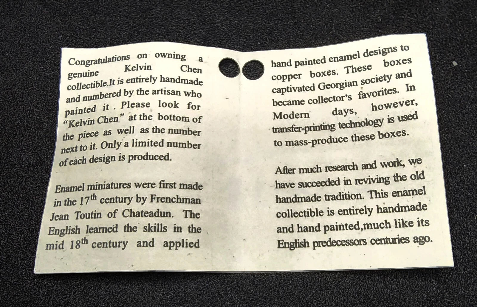 Rare Kelvin Chen Miniature Handpainted Enamel Teapot No 158 ~ 1999