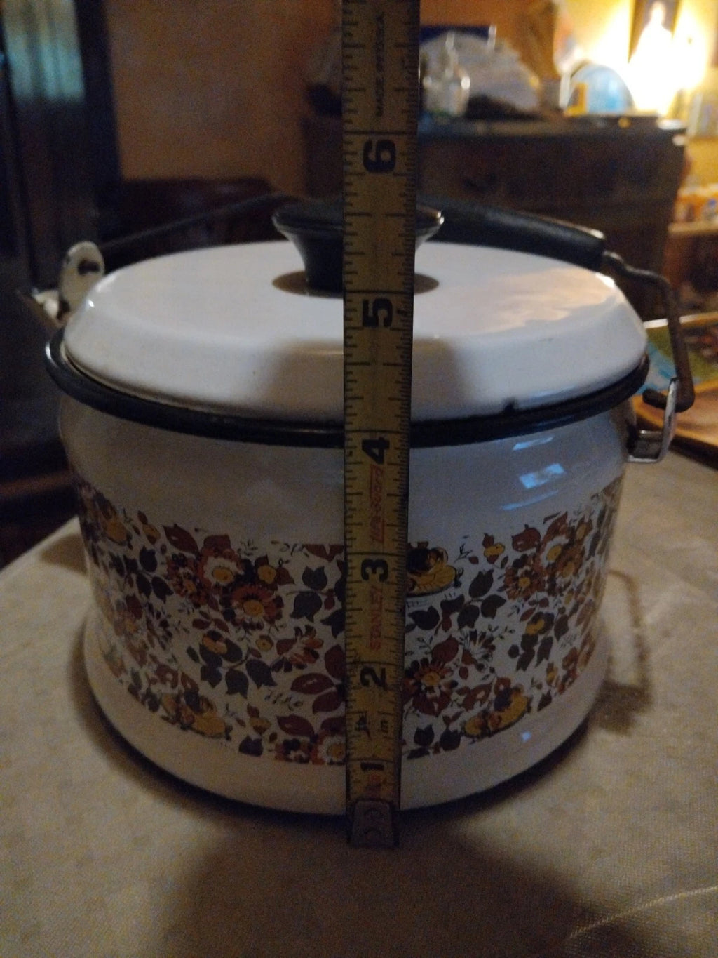 Vintage Enamel Kettle/Tea Pot Mid Century Modern Style
