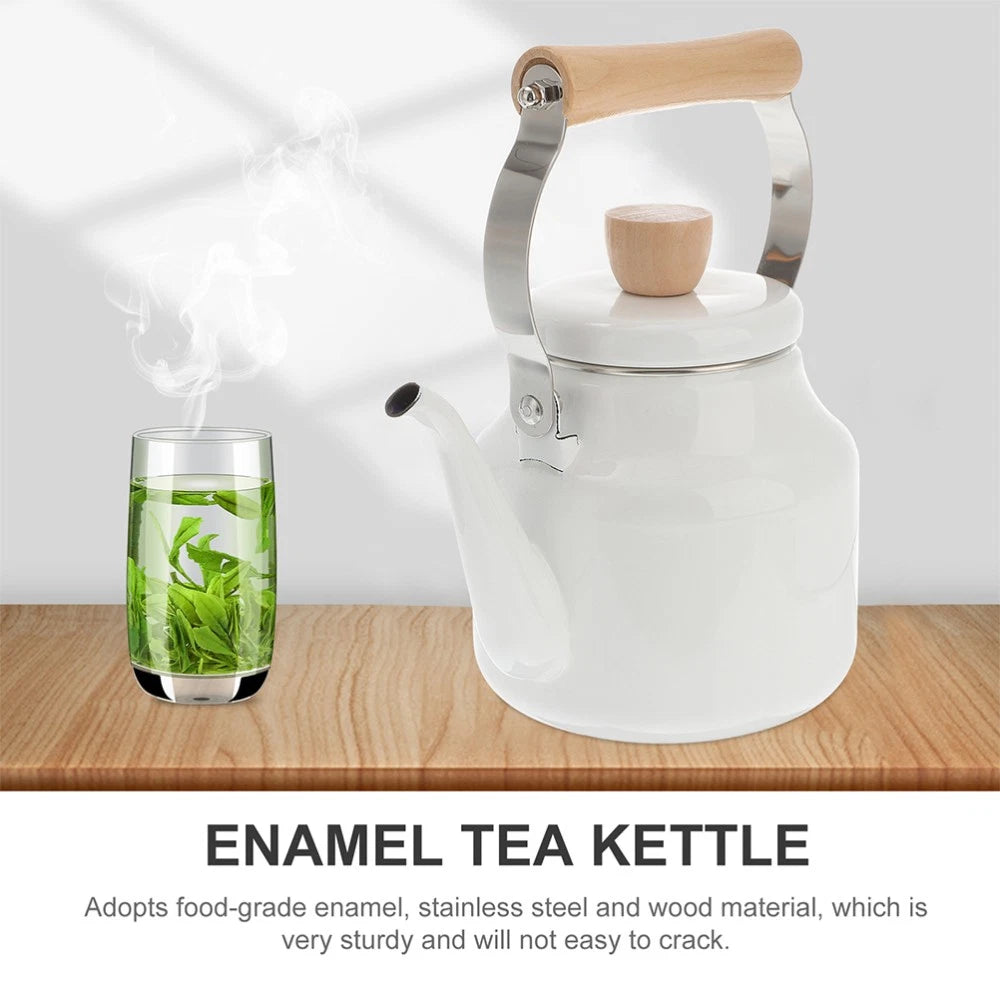 Kettle Make Tea Travel Enamel Stovetop Boiling Pot for Gas Water