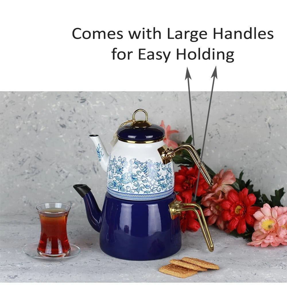 Vintage Turkish Teapot Tea Pots Kettle Set for Stovetop Stove Top Decorative ...