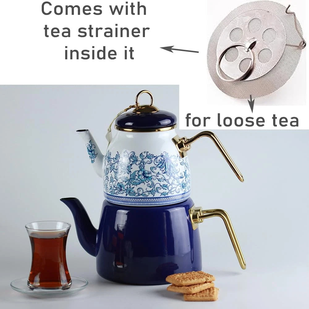 Vintage Turkish Teapot Tea Pots Kettle Set for Stovetop Stove Top Decorative ...