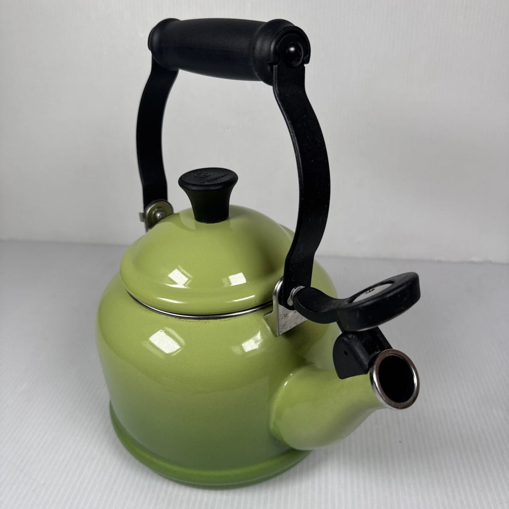 Le Creuset Enamel on Steel 1.25 Qt Palm Green Ombré Whistling Tea Kettle