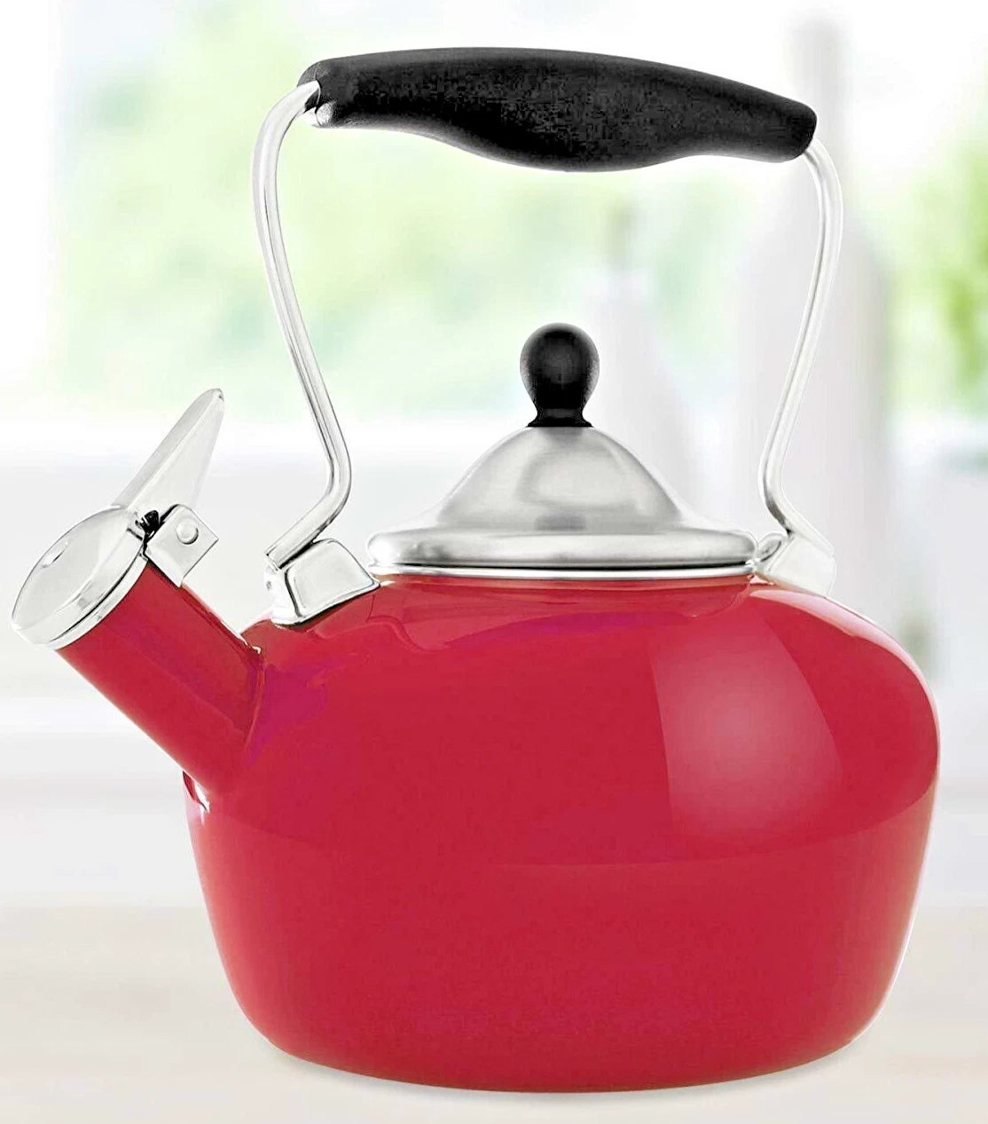 New Chantal Victoria Teakettle Teapot 1.8 quart Apple Red BOX1008 Tea Pot