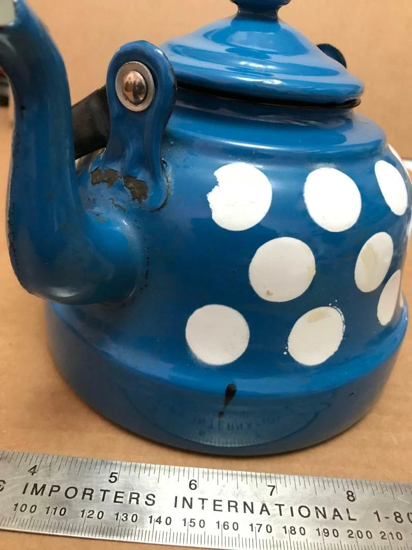 VINTAGE  ENAMEL WARE TEA POT KETTLE  Bob Timberlake