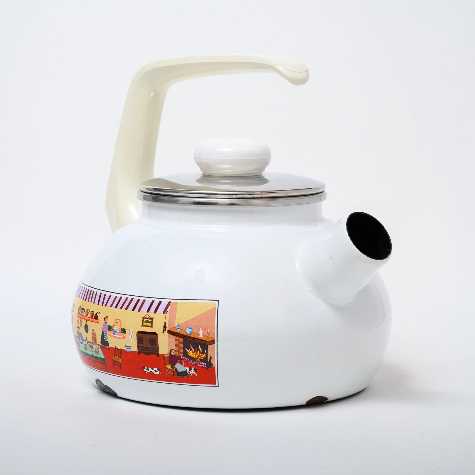 Villeroy & Boch Naif Enamel Tea Pot - Rare Vintage German Kettle Gérard Laplau